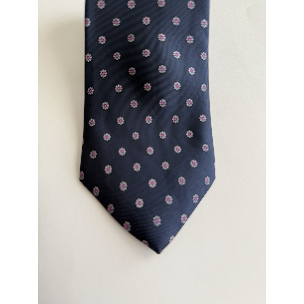 Don Loper Beverly Hills Men's Tie 100% Italian Silk Made In USA Navy 57" Long